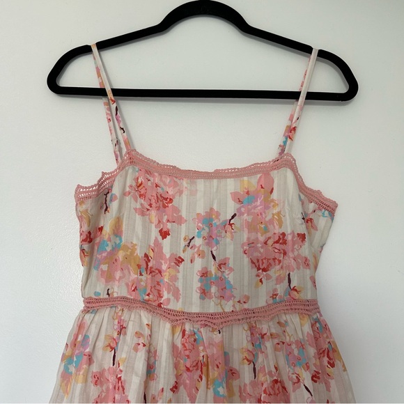 Caroline Constas Tiered Ruffle Maxi Dress Crochet Floral Wedding Guest - Picture 3 of 14